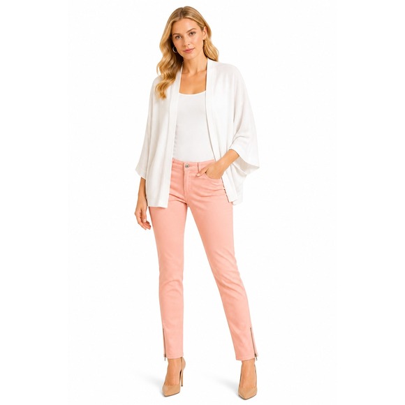 Ag Adriano Goldschmied Denim - AG Adriano Goldschmied Jeans 2 Salmon Pink Zip Ankle Skinny Legging Stretch